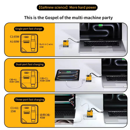 Fast Quick 6 Port USB-C Charger Block