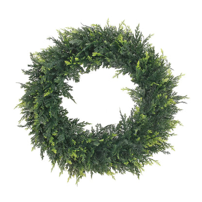 Artificial Cedar Wreath Evergreen Home Decor 30cm