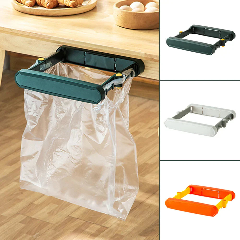 Space-Saving Clip On Kitchen Trash Bag Holder