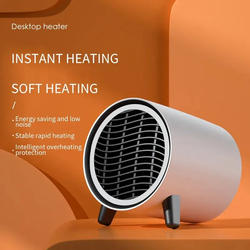 Compact Space Heater 600W Fast Warmth Low Energy - Yeezlab