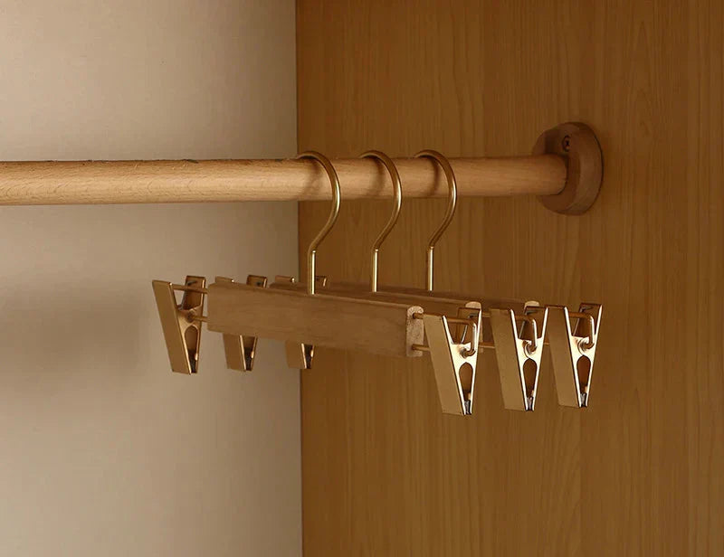 Sturdy Wooden Closet Hangers with Broad Shoulders - Yeezlab