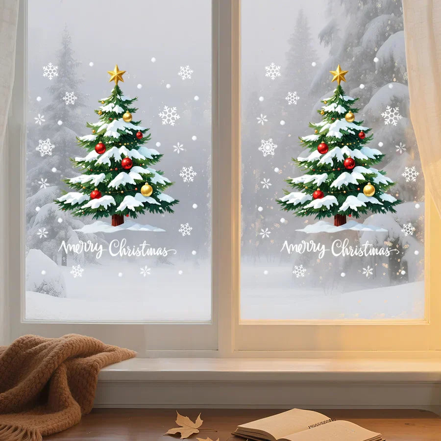 Colorful 3D Christmas Tree Wall Decal