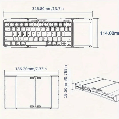 Portable Wireless LED Backlit Travel Keyboard