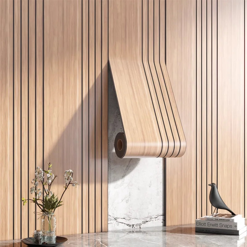 Modern Wood Textured Sticky Wall Decals