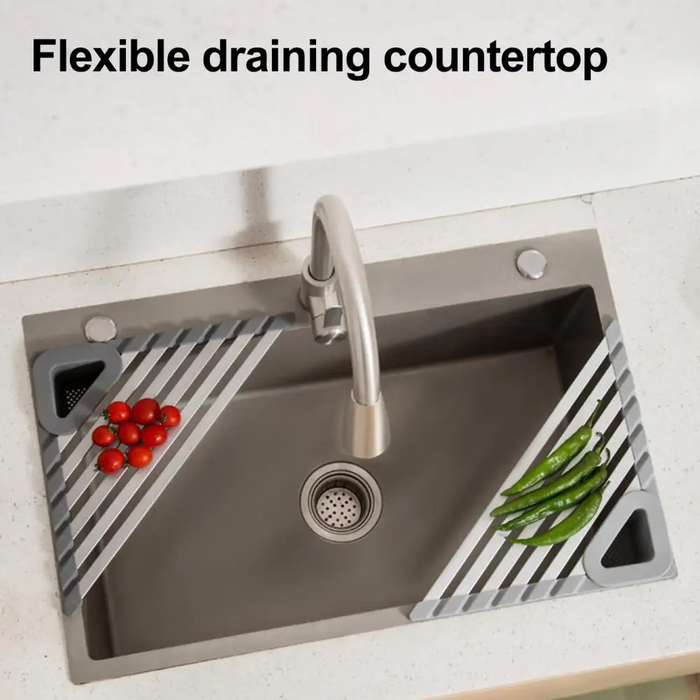 Non-Slip Corner Sink Shelf Organizer Rack