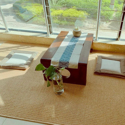 Natural Fiber Non-Slip Rug for Living Room and Bedroom