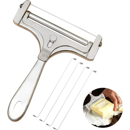 Yeezlab | Deluxe Metal Cheese Cutter with Adjustable Slice Thickness