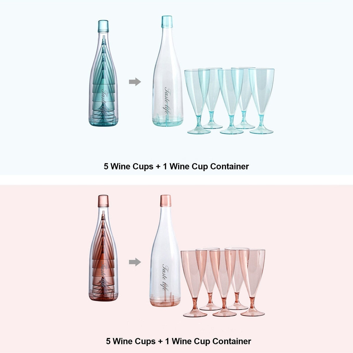 Colorful Portable Travel Drinkware Set with Bottle