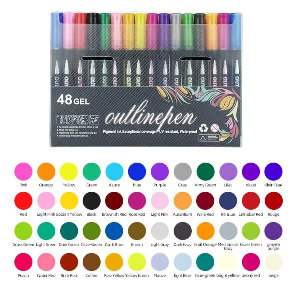 Colorful Double Tip Pens