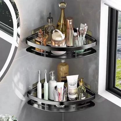 Compact Aluminum Bathroom Shelf – Easy Wall Storage Solution