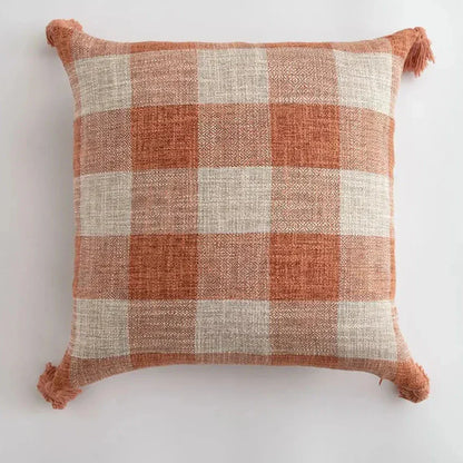 Stylish Home Cushion Cover with Decorative Tassels