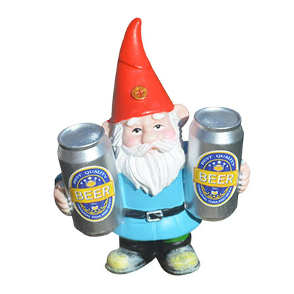 Funny Beer Garden Gnome Figurine Decoration