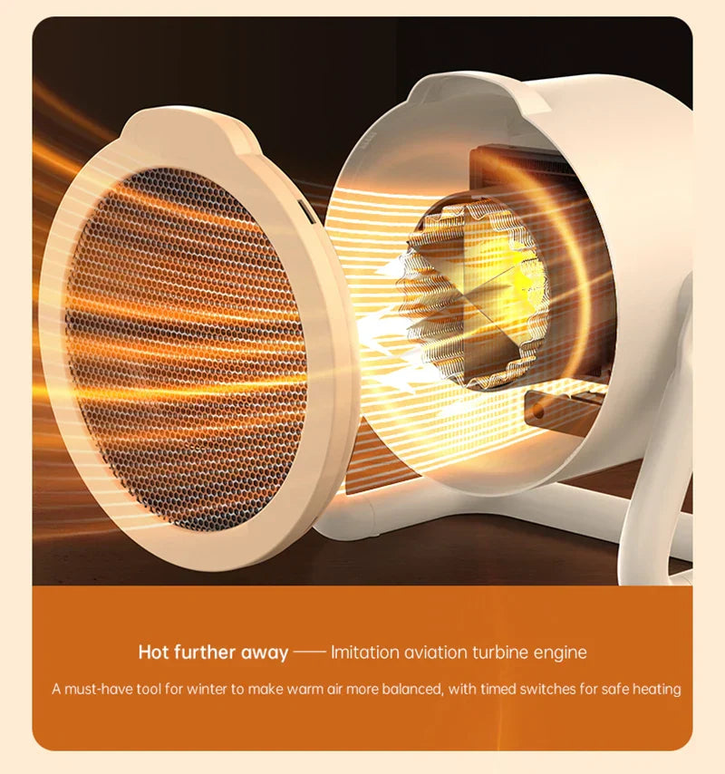 Compact 1000W Electric Space Heater with Safety Switch
