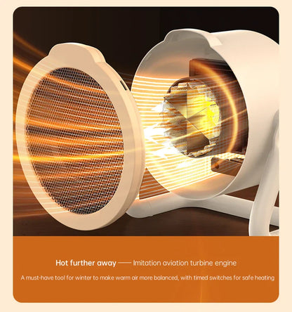 Compact 1000W Electric Space Heater with Safety Switch
