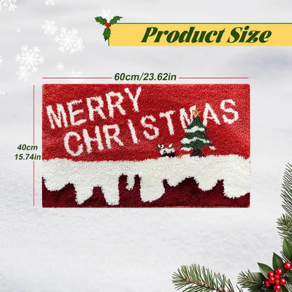 Holiday Cheer Christmas Doormat Santa Gingerbread Design