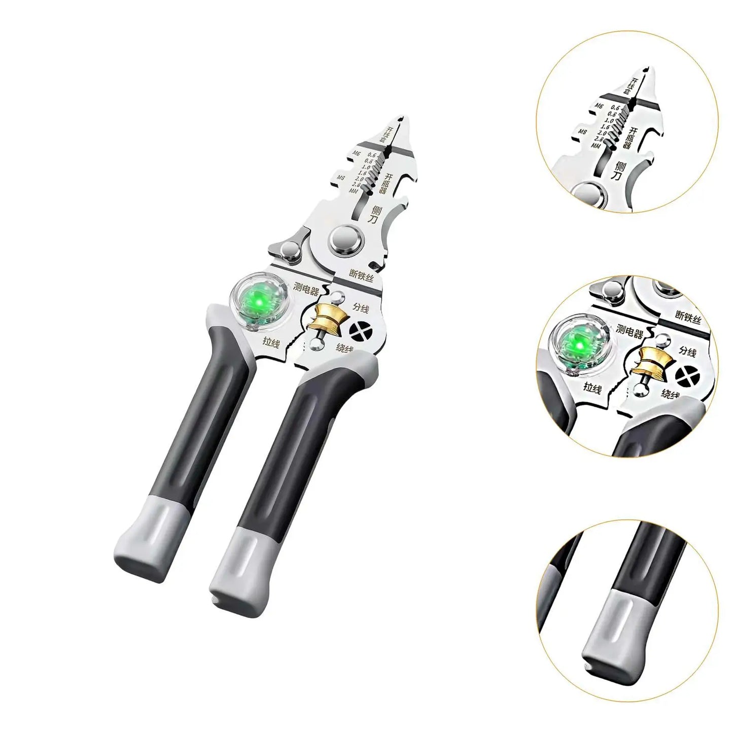 Electrician Wire Stripper Plier with Voltage Tester