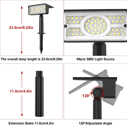 Solar Powered LED Outdoor Spotlight