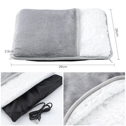 Cozy Electric Foot Warmer Mat with Soft Flannel