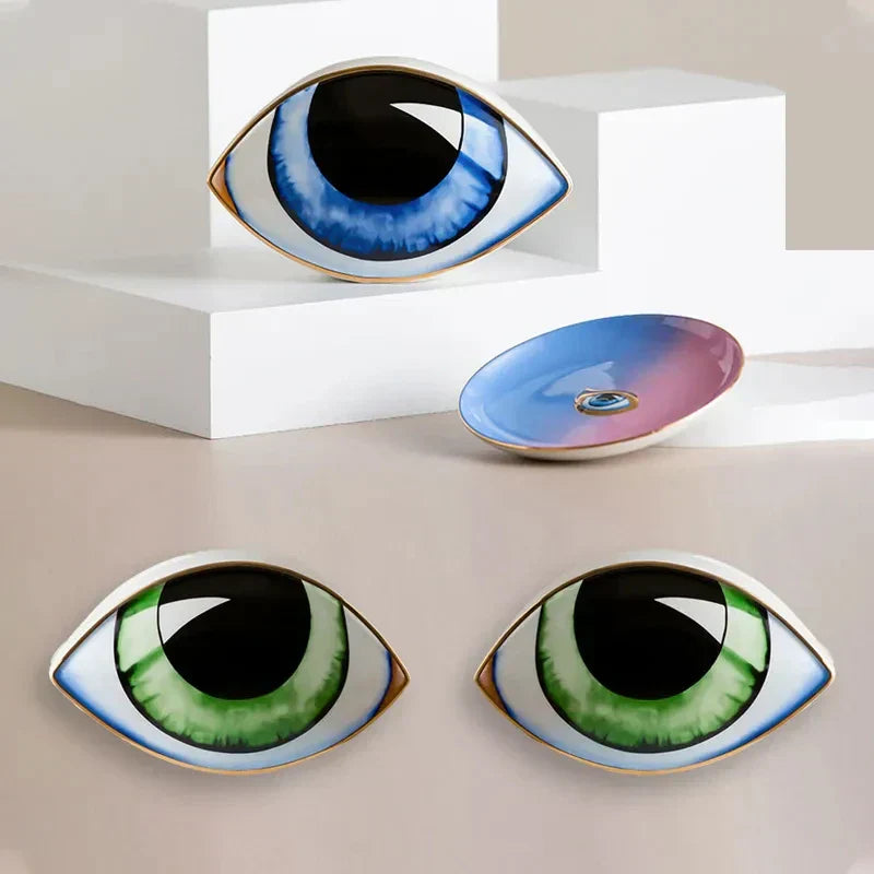 Unique Eye Ceramic Figure Home Decoration