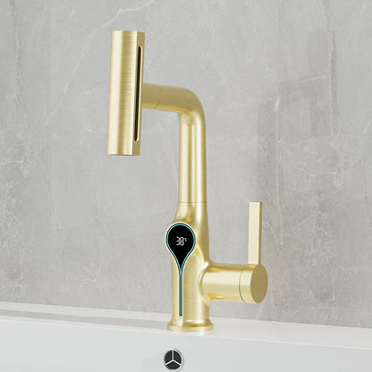 Modern Faucet with LED Temp Display and Spray Nozzle