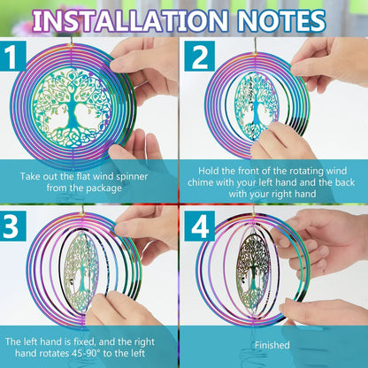 Metal Spiral Garden Wind Spinner Decoration