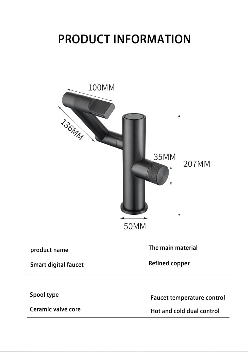 Contemporary Automatic Waterfall Kitchen Faucet