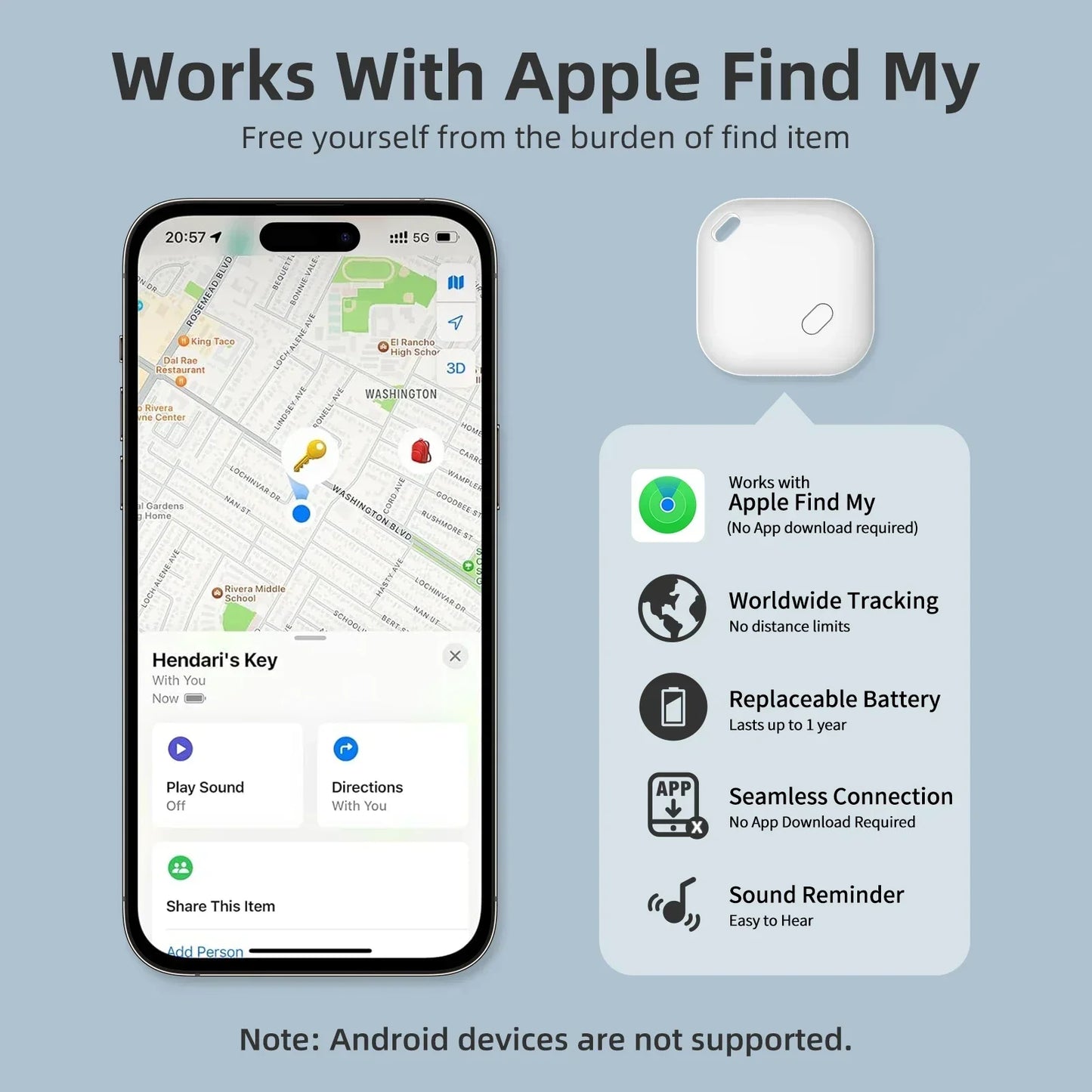Small GPS Personal Item Finder Tracker Device