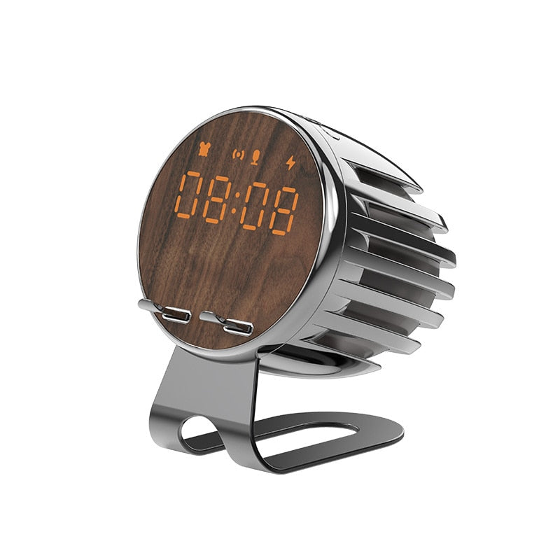 Luxury Wood Bluetooth Speaker Alarm Clock