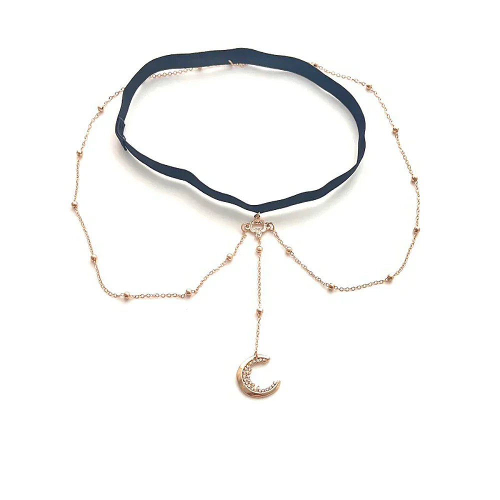 Sparkly Moon Shape Adjustable Glam Ring