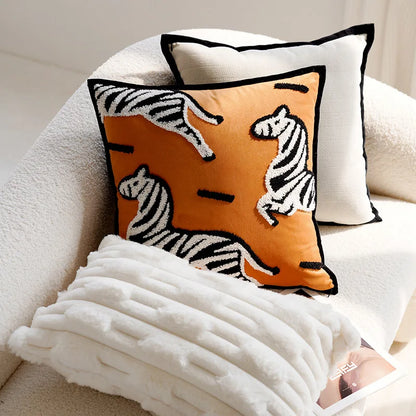 Stylish Horse Print Throw Pillow for Home Decor