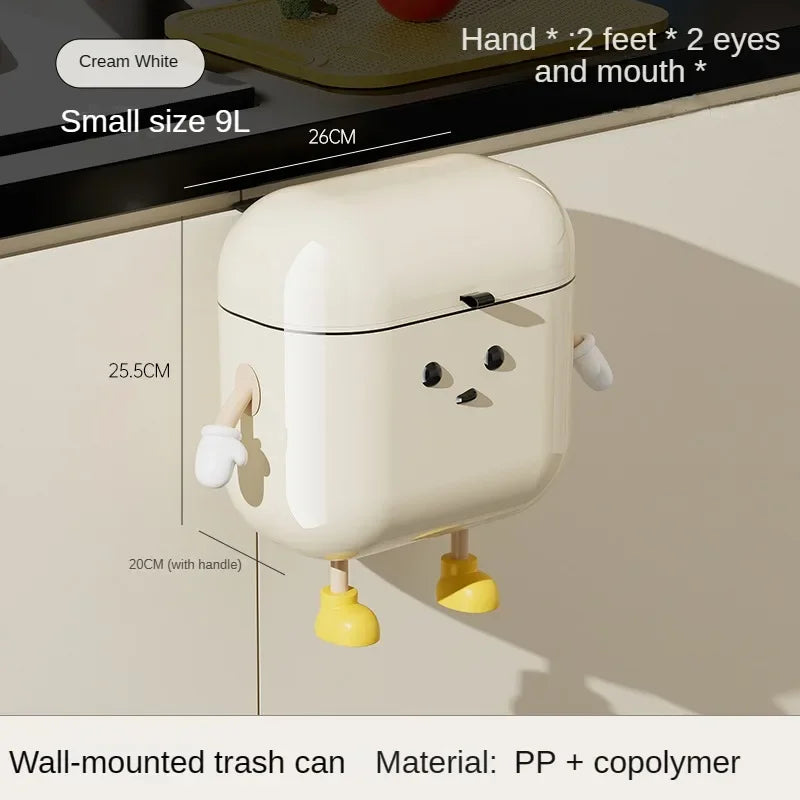 Funny Expressions Wall Mount Trash Can - Yeezlab