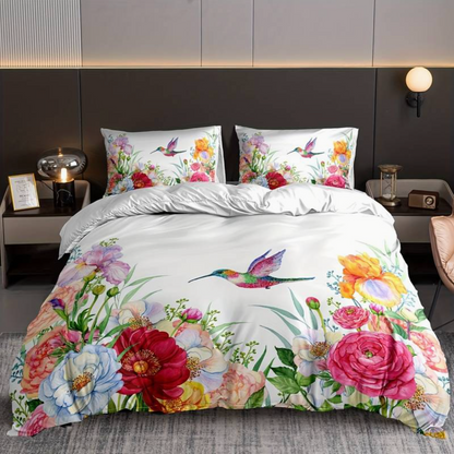 Vibrant Floral Bedding Set with Pillow Covers - Yeezlab