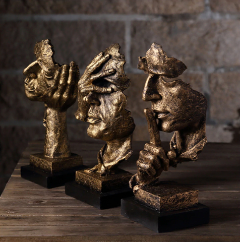 Luxury Gold Art Sculpture - Modern Nordic Home Decor