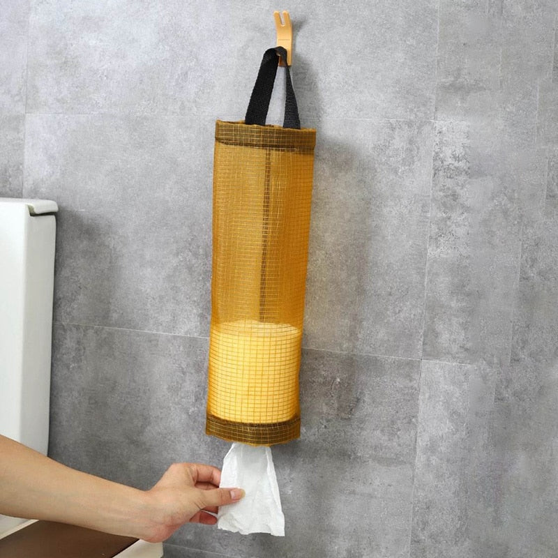 Space-Saving Plastic Bag Holder