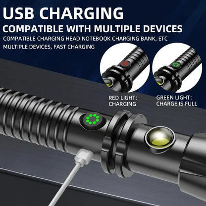 Compact Heavy Duty LED Flashlight Survival Tool