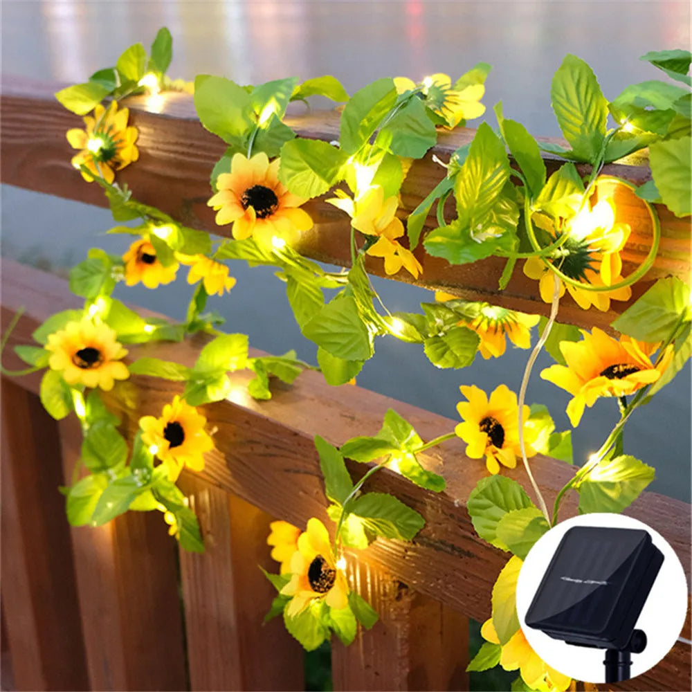 Outdoor Solar String Lights Warm White Garden Decor
