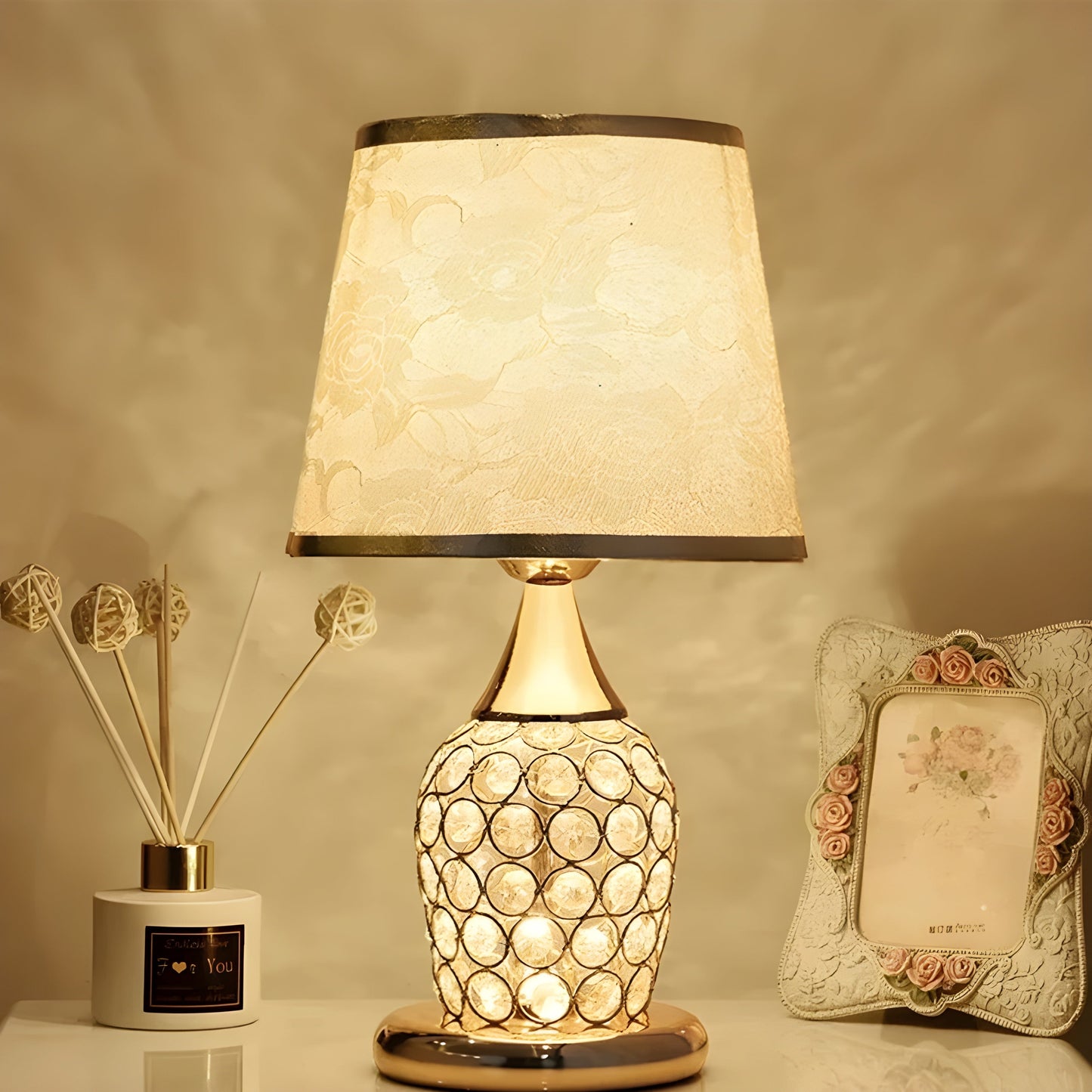 Stylish Crystal LED Table Lamp with Touch Control - Yeezlab