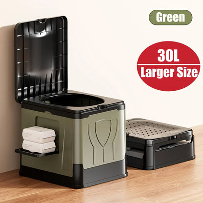 Collapsible Outdoor Toilet | Portable Camping Loo with Lid