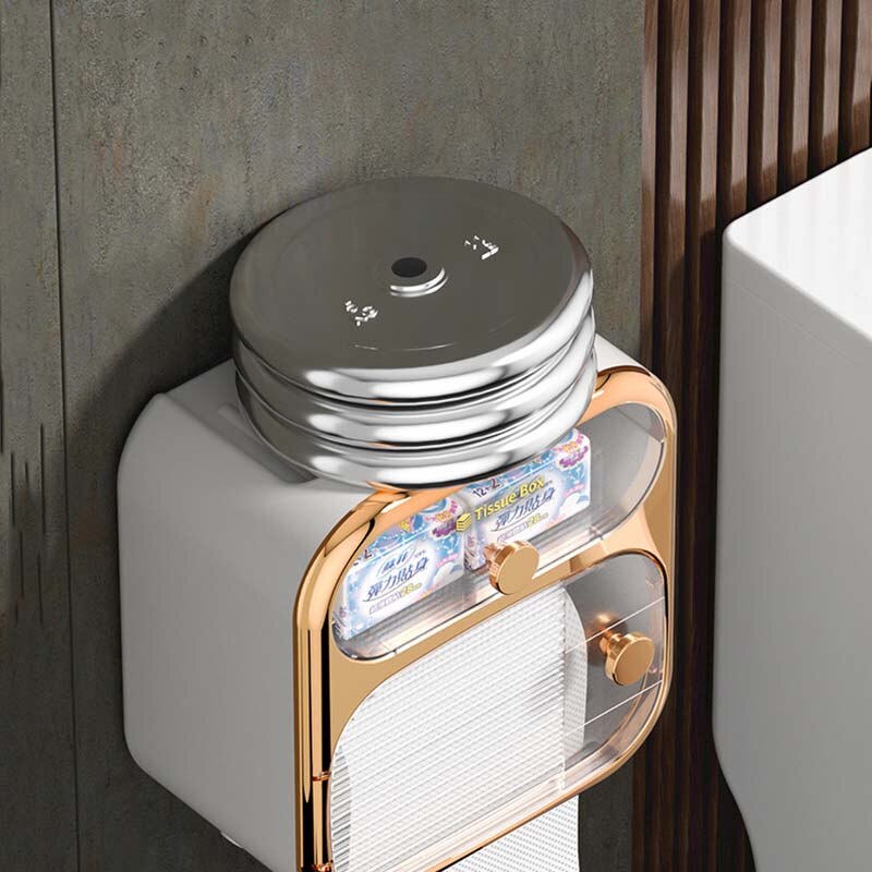 Space-Saving Bathroom Toilet Paper Holder Storage Box