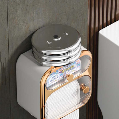 Space-Saving Bathroom Toilet Paper Holder Storage Box