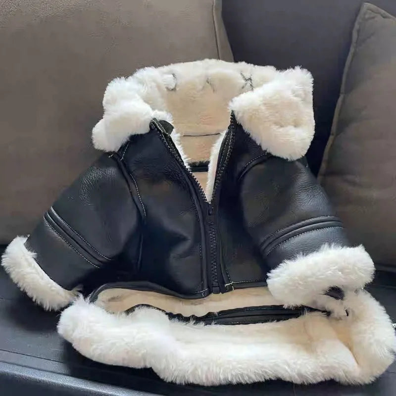Waterproof Pet Motorcycle Jacket Cotton Dog Coat