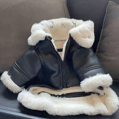 Waterproof Pet Motorcycle Jacket Cotton Dog Coat