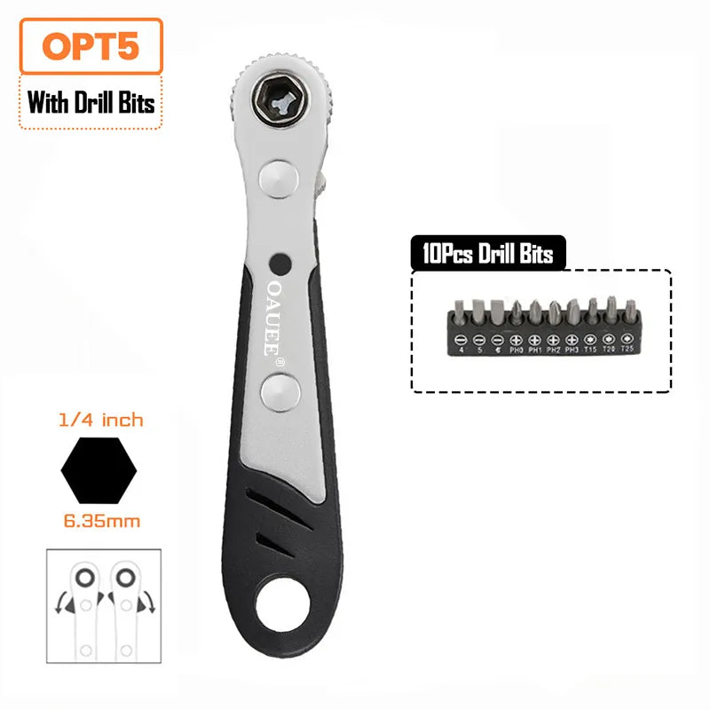 Compact Fast Hex Key Ratchet Tool Set