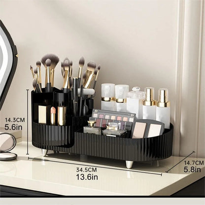 Premium Cosmetic Storage with Compact Rotating Case