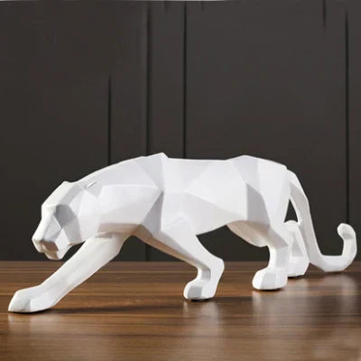 Unique Resin Leopard Desk Figure