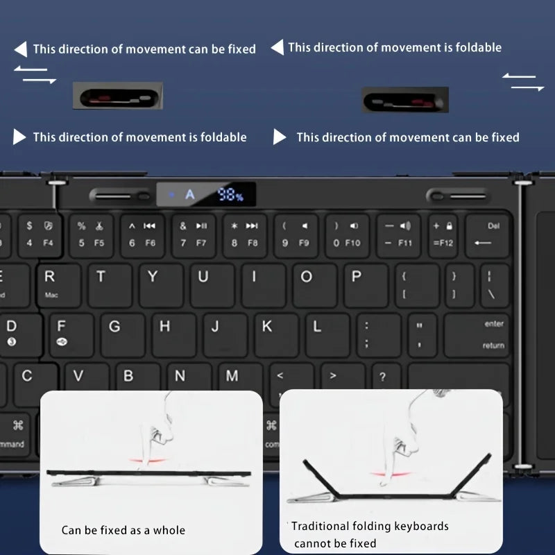 Portable Wireless LED Backlit Travel Keyboard