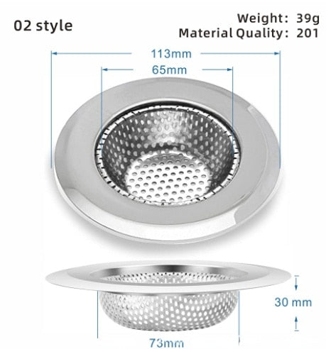 Easy Clean Kitchen Sink Strainer Stainless Steel Filter