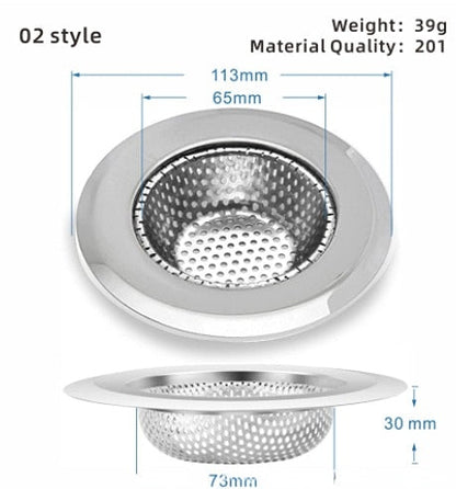Easy Clean Kitchen Sink Strainer Stainless Steel Filter