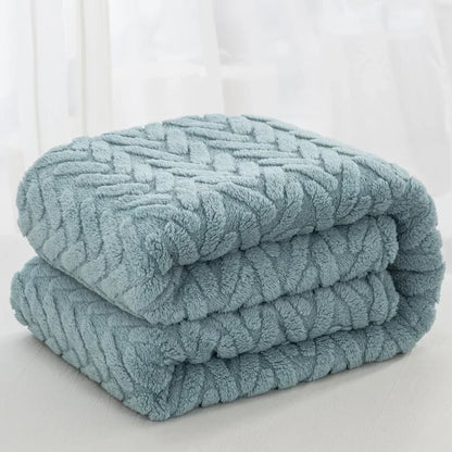 Warm Plush Fleece Throw Blanket for Winter