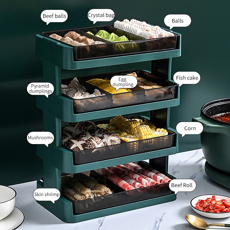 Space Saving Stackable Kitchen Shelf Rack